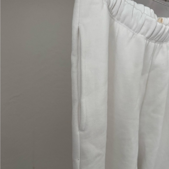 NWT Spiritual Gangster 100% Cotton White Joggers with Pink Retro Logo - Picture 7 of 8